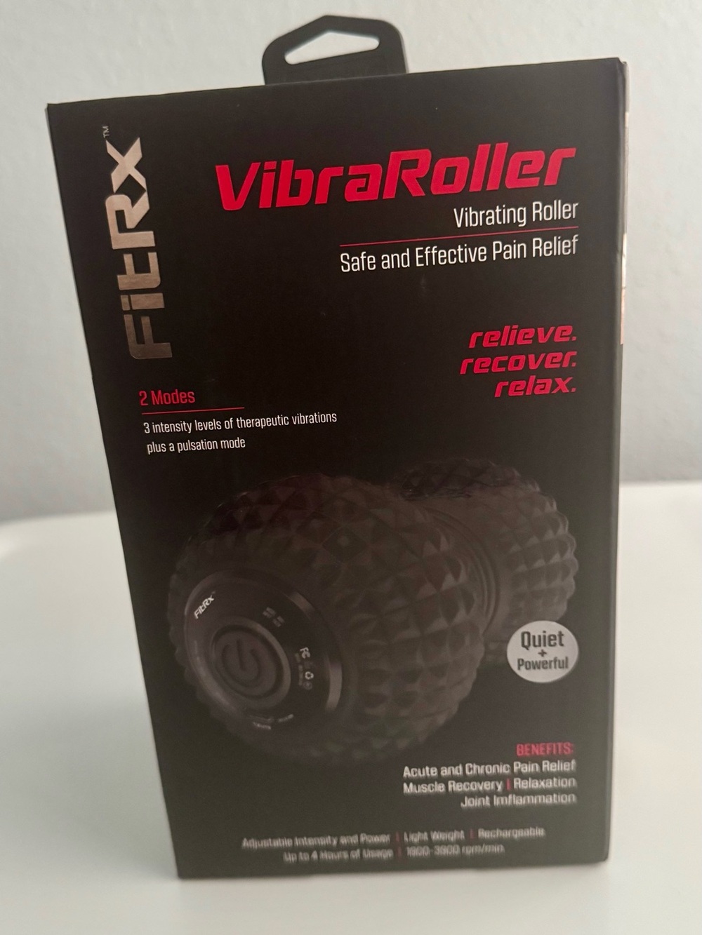 VibraRoller Vibrating Foam Roller - Black